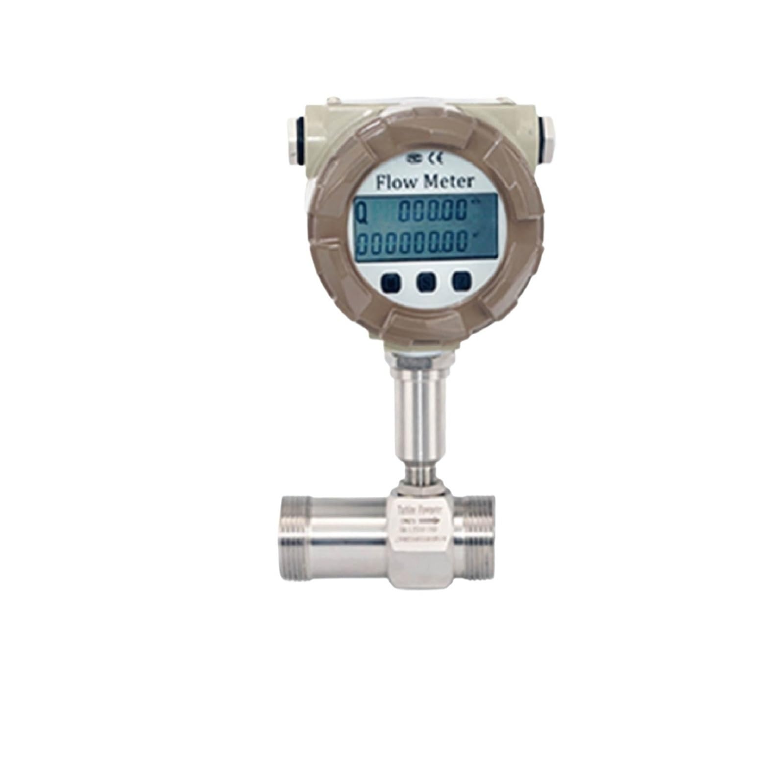 HHB18I Stainless Steel Turbine Flow Meter RS485 4-20mA Output Threaded Digital Flowmeter(DN20)