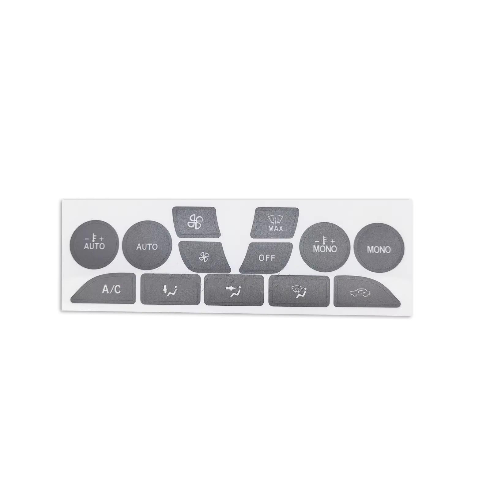 Button Trim Compatible with Focus 2 MK2 MK1 MK III Car Air Conditioning Button Sticker(Silver Gray)