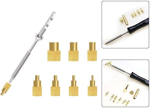 Soldering Iron Tips for TS100 | Pure Copper Thermal Heads with High For Precision | Compatible with For TS-B2/BC2/C/D24/I/K Models | 8-Piece Replacement Set for PCB Welding