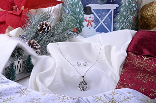 Silvercloseout Sterling Silver Celtic Triangle Holding A Heart Crown Claddagh Pendant Necklace For Women Teen Girls Unique Gifts, Comes Ready In Gift Box #TOP1