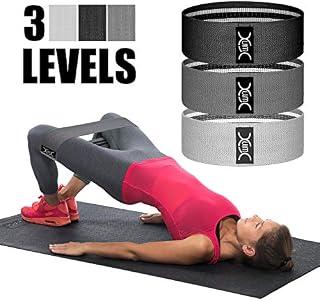 YXwin Exercise Resistance Bands Hip Booty Bands Stretch Workout Bands Cotton Resistance B