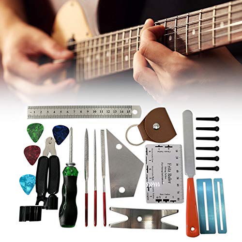KKmoon 24PCS Guitar Repairing Kit Guitar Care Kit Conjunto de ferramentas de manutenção