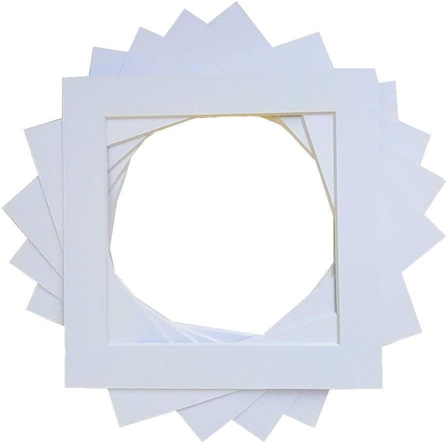 Pack of 5 White Colour Instagram Square Bespoke Computer Cut Photo