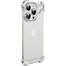 Minimalist Phone Case for iPhone 16 Pro Max/16 Pro/16 Plus/16, Special-Shaped Metal Corner Pad Anti-Fall Case with Lens Film Naked Frameless