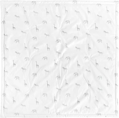 Miniatura 6 de Lush Decor Jungle Adventure - Tapete cuadrado para bebé con borde, 35 x 35 pulgadas, gris