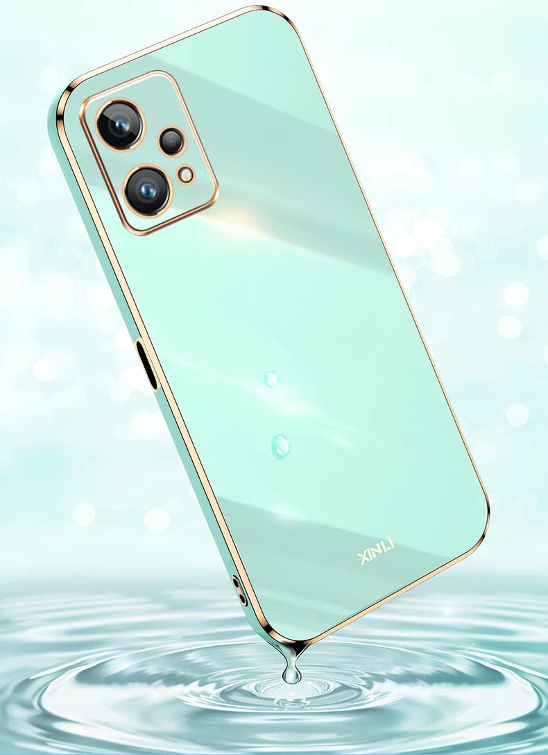 Cover WEIOU Per Realme 9 Pro / 9 5G (6.6'') - Custodia Morbida TPU Con Bordo Dorato, Antiurto E Antigraffio, Colore Rosso