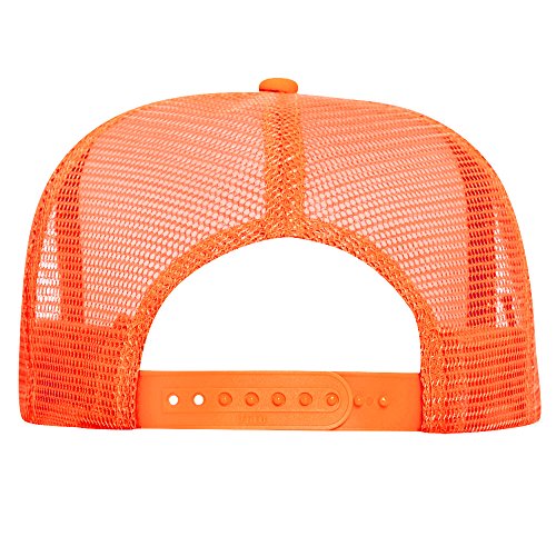 Image of OTTO Neon Polyester Foam Front 5 Panel High Crown Mesh Back Trucker Hat