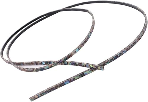 Miniatura 2 de Milisten Gf105 Tira de encuadernación de guitarra de 31.496 in de largo abulón Shell Purfling Trim para Ukelele Mandolina Repair