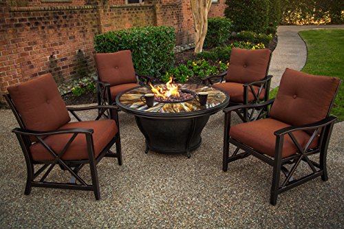 Oakland Living 2 Piece Haywood Deep Seat Rocking Chairs, Antique Bronze #TOP5