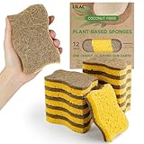 Non-Scratch Design: Natural cellulose sponges are gentle on non-stick cookware, dishes, and delicate surfaces without leaving scratches or marks Generous Pack Size: Includes 12 count sponges providing long-lasting supply for all your cleaning needs t...