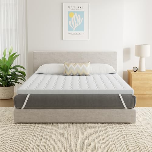 SynthoSpace Topper para colchones de 180 x 200 cm, H2, cubrecolchón de 180 x 200 cm, Funda Lavable de 7 cm de Altura