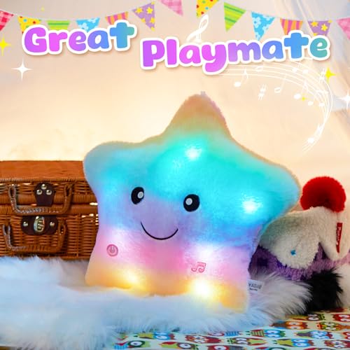 Image of Rainbow Light up Musical Star Plush Toy Twinkle Twinkle Little Star Toy13''