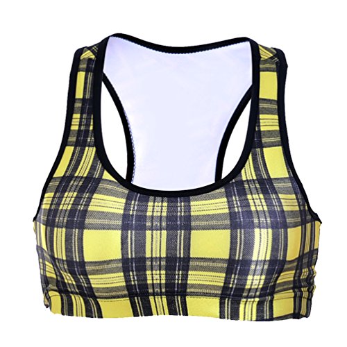 Image of Sister Amy Women's Aerobics Gym Dance Yoga Vest Printed Sports Bra Top Vest