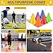 ZKNDRHJO 24pcs Cones 7 Inch Soccer Cones and Plastic Traffic Cones, Durable Cones for Sports Training, Ideal for Soccer, Basketball, Football, Skating, and Agility Drills Practice (24, Colors)