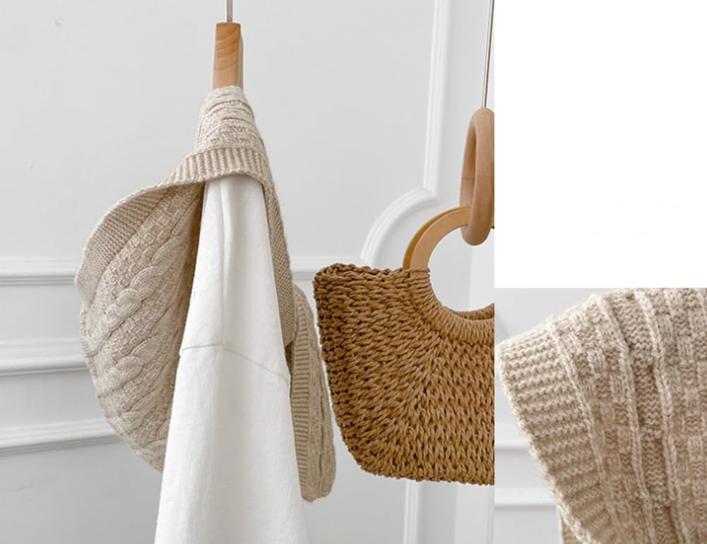 Shawl Wraps for Women Soft Hooded Cardigan Sweater Knitted Shawl Scarf Shoulder Cape Accessories Fall Winter 2025 - Image 4