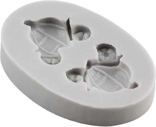 Miniatura 8 de MINFEIDMS Molde de fondant de cenicienta para carro de silicona para decoración de pasteles Decoración de cupcakes Topper polímero arcilla caramelo