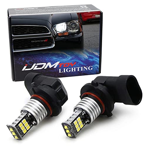 Ijdmtoy Xenon White 12-Smd 3-Cree High Power 9005 Led Daytime Running Light Bulbs Compatible With Dodge Charger #TOP12