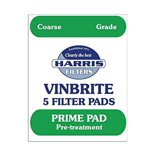 Home Brew & Wine Making - Pack of 5 Harris Coarse Grade Prime Pads to Fit Mk 3 Vinbrite Filter