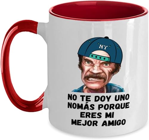 Regalo para mejor amigo taza de cafe 2 colores roja y blanco no te doy una nomas