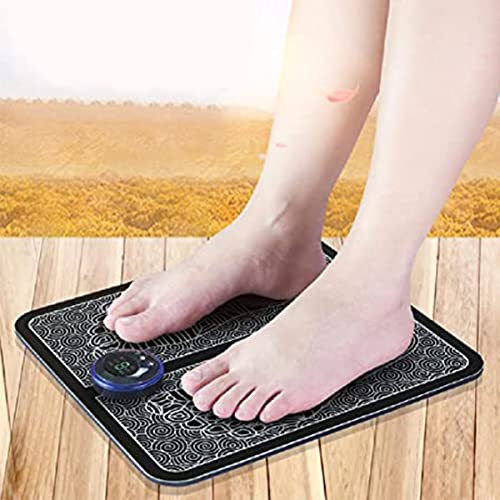 Queenser EMS Massagem nos Pés Pulsos Acupuntura Massagem Adesivos Pad Massageador Pés Usb Recarregáv