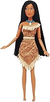 Vista 5 de Disney Store Muñeca clásica oficial de Disney Princess (Pocahontas), 11 pulgadas, incluye cepillo con detalles moldeados, juguete totalmente posable