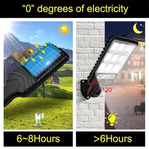 Image of 180W LED Solar Street Light - 10,000LM, IP65 Waterproof, Battery-Powered
