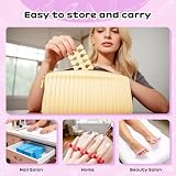 Leapiture 100 sztuk gąbka Separator palców stopy gąbka separator palców stopy Separator palców Separator palców stóp Nail Art Separator palców stopy Żelowy separator palców stopy (Red)