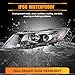 OLDANI Headlight Assembly for Ki-a Optima 2011-2013, 11-13 Driver & Passenger Side Halogen Headlamp Assembly With Bulbs Clear Lens Black Housing Amber Reflector, (ALL Bulbs Included) 1 Pair