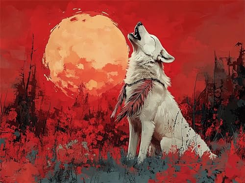 Pintar por numeros adultos animal para reducir el estres con pintura al oleo
