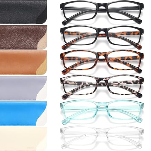 Gaoye 6 Pack Reading Glasses Men/Women, Eyeglasses, Blue Light Readers for Men/Women, Computer Eye Glasses, Cheaters