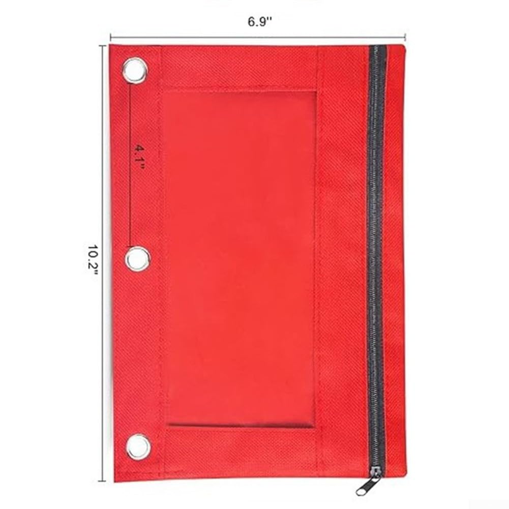 Astuccio per matite da 30 pezzi con adattatore a 3 fori, grande capacità, con cerniera, per raccoglitori, cancelleria scolastica, organizer sfuso