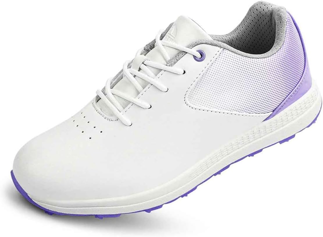 Women Golf Trainers Casual Leather Golfing Shoes Lightweight Walking Sport Sneakers Gym Sport