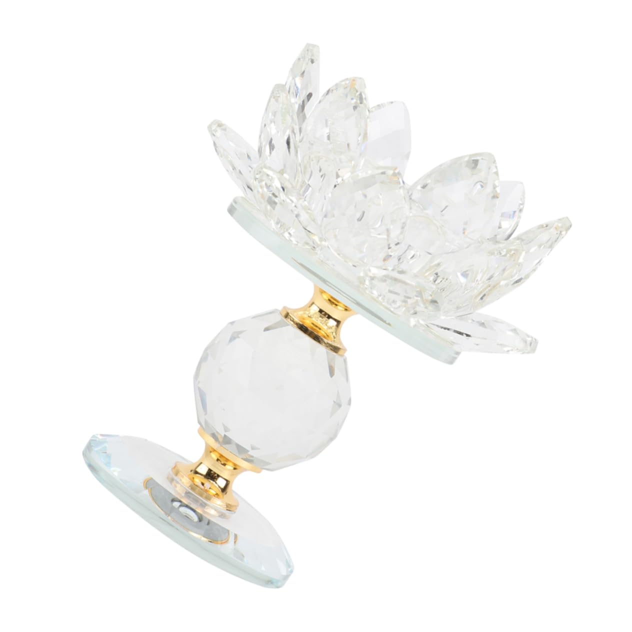 Cabilock Lotus Candlestick Desktop Candlestick Festival Candlestick Oil Lamp Holder Candle Holder for Dining Room Candlestick Adornment Indoor Candle Support Transparent Candle Holder