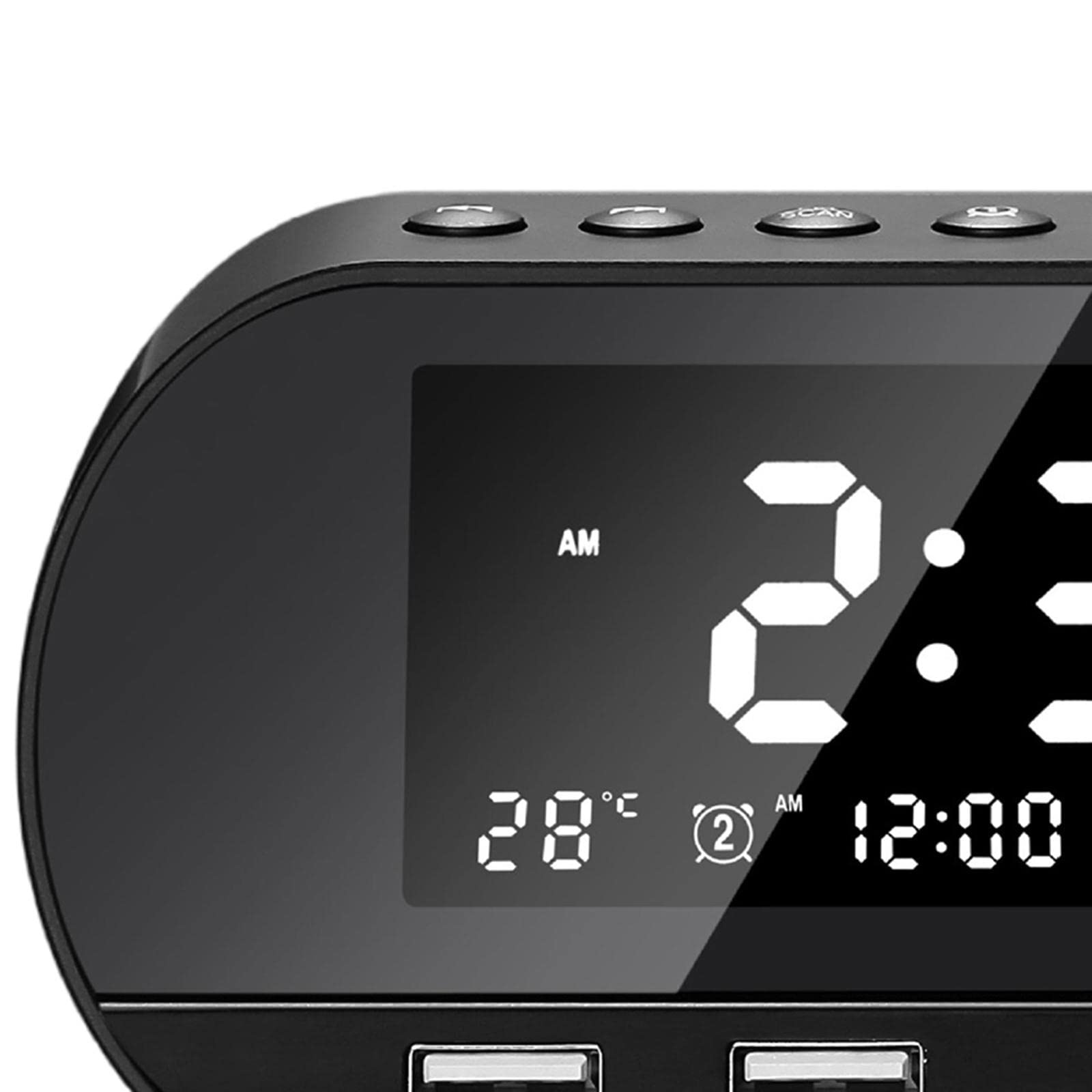 Desktop Alarm Clock With Speaker Fm Function Dual Usb Port Led Display Black | Consumer Electronics | Portable Audio & Headphones | Audio Docks & Mini Speakers
