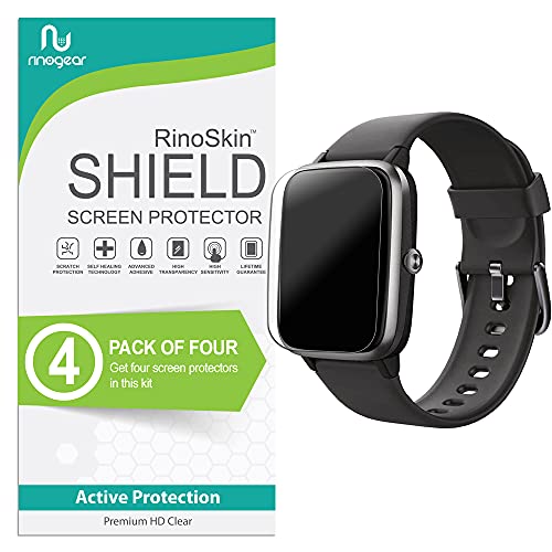 Rinogear (4-Pack) Screen Protector For Willful Smartwatch Screen Protector Case Friendly Accessories Flexible Full Coverage Clear Tpu Film #TOP7