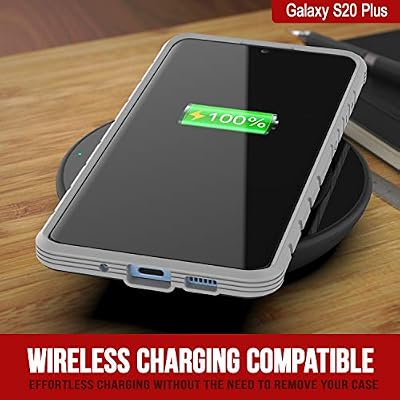 Punkcase Galaxy S20 Plus Case [Armor Stealth Series] Protective Military Grade Multilayer Cover W/Aluminum Frame [Clear Back] Ultimate Drop Protection for Your S20 Plus (6.7)(2020)(Rose-Gold)