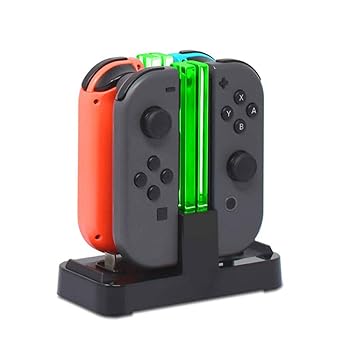4 in 1 Charging Dock for Nintendo Switch, Vanjunn Joy Con Controller Charger Stand Station
