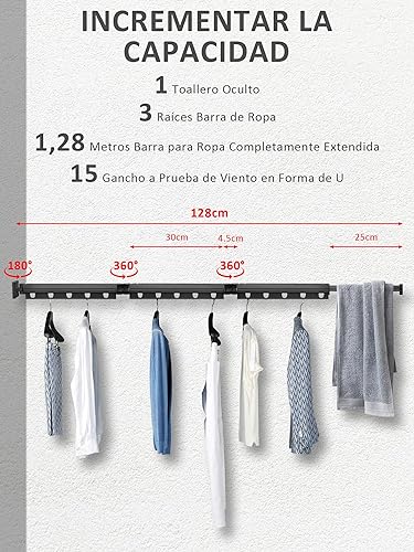 Consejos y comparativas para Comprar Tendedero aluminio extensible los más solicitados. 13 Imagen adicional