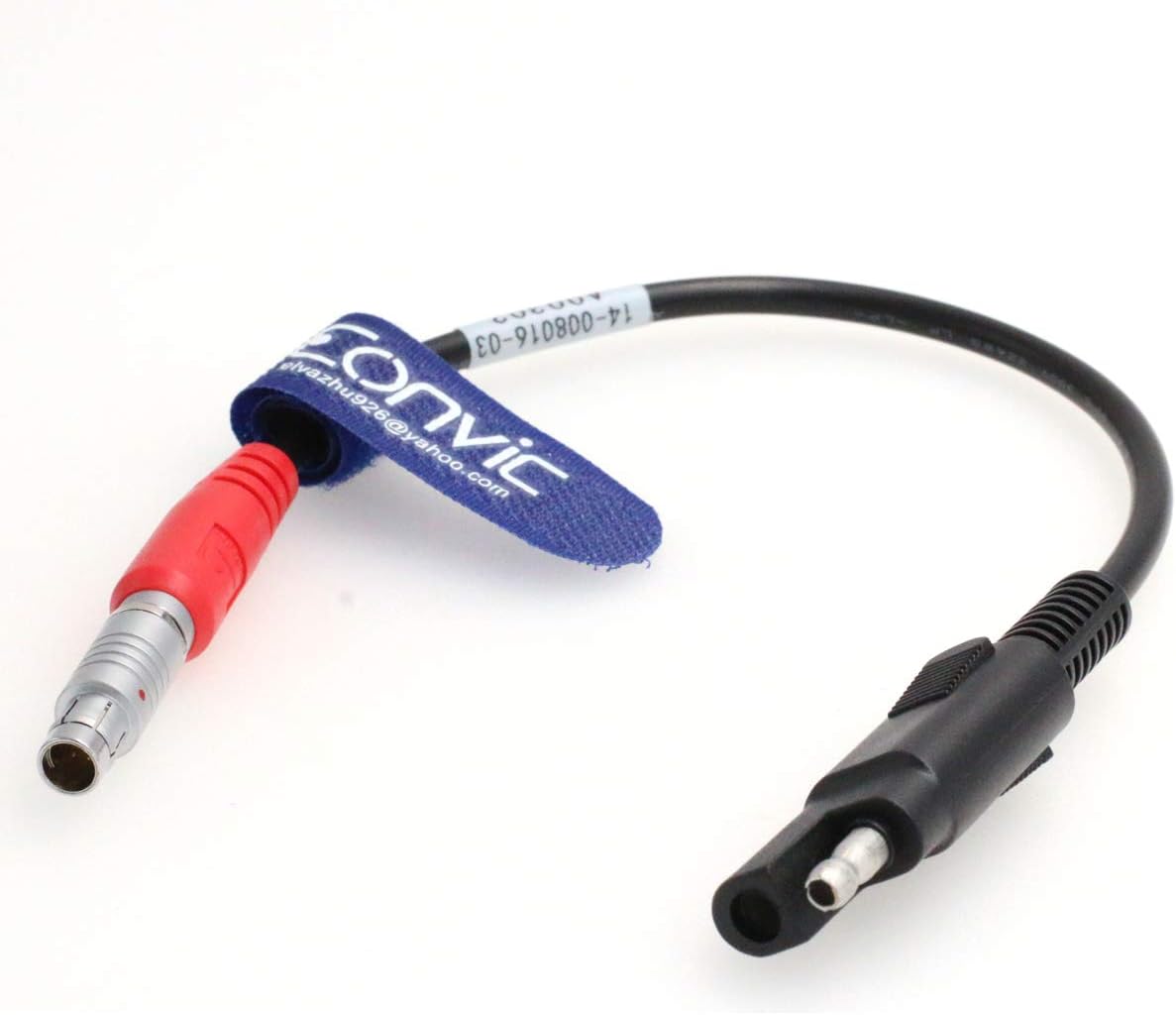 Eonvic Power Cable Fischer 5 Pin Male to SAE 2 Pin A00302 for GPS Hiper Charger