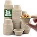 CAMKYDE 2 oz Disposable Bagasse Fiber Souffle Cups 100pk, 100% Natural Biodegradable Compostable Condiment Cups Sample Cup Tasting Cup (Natural, Pack of 100) 1