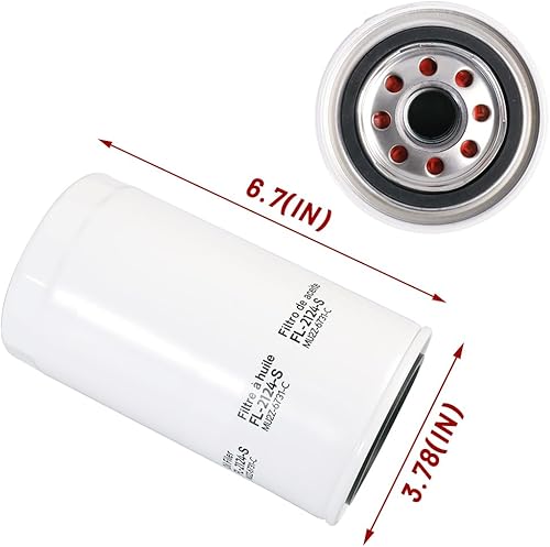 Miniatura 5 de FL2124S Filtro de aceite que reemplaza FL2051S BC3Z-6731-B BC3Q-6714-CA Se adapta a Ford F250 F350 F450 F550 F650 F750 6.7L Powerstroke Diesel