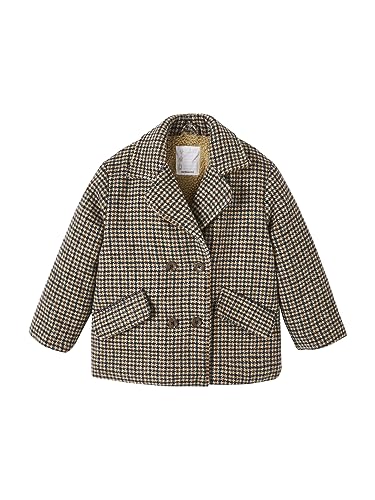 Manteau en lainage carreaux fille VERTBAUDET contre le froid de la récré