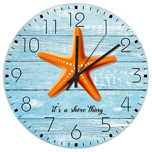 Horloge murale en bois rustique esprit bord de mer