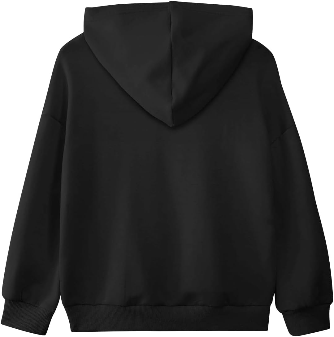 Girls Long Sleeve Hooded Sweatshirt Thick Graphic Hoodie Cute Pullovers Tops - Image 2