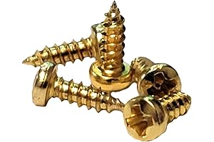 100-Count #2 x 1/4-Inch Gold Phillips Round-Head Wood Screws