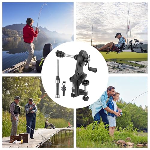 Carrete de pesca portátil Precision Line Winder con estación de bobinado resistente de 3.78" 2