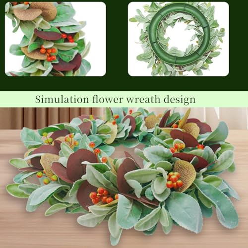Couronne d'automne artificielle pour habiller une cheminée - 7