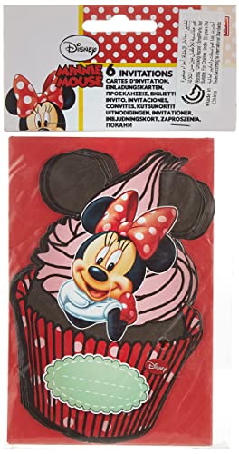 Minnie Cafe Diecut Invitations and Envelopes (6 Pack) - Party Supplies