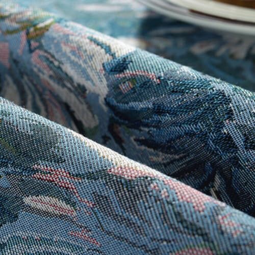 Nappe lavable anti-tache à fleurs couverture de table rectangulaire style ferme durable - 4