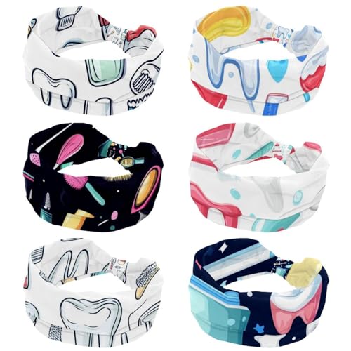 Bandeaux larges pour femme lot de 6 running et fitness